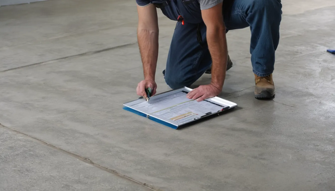 Provider checking a concrete slab in the Wind Point area